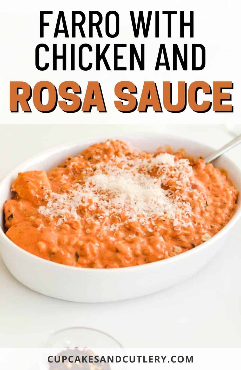 Chicken and Farro in Rosa Sauce Dinner at Home