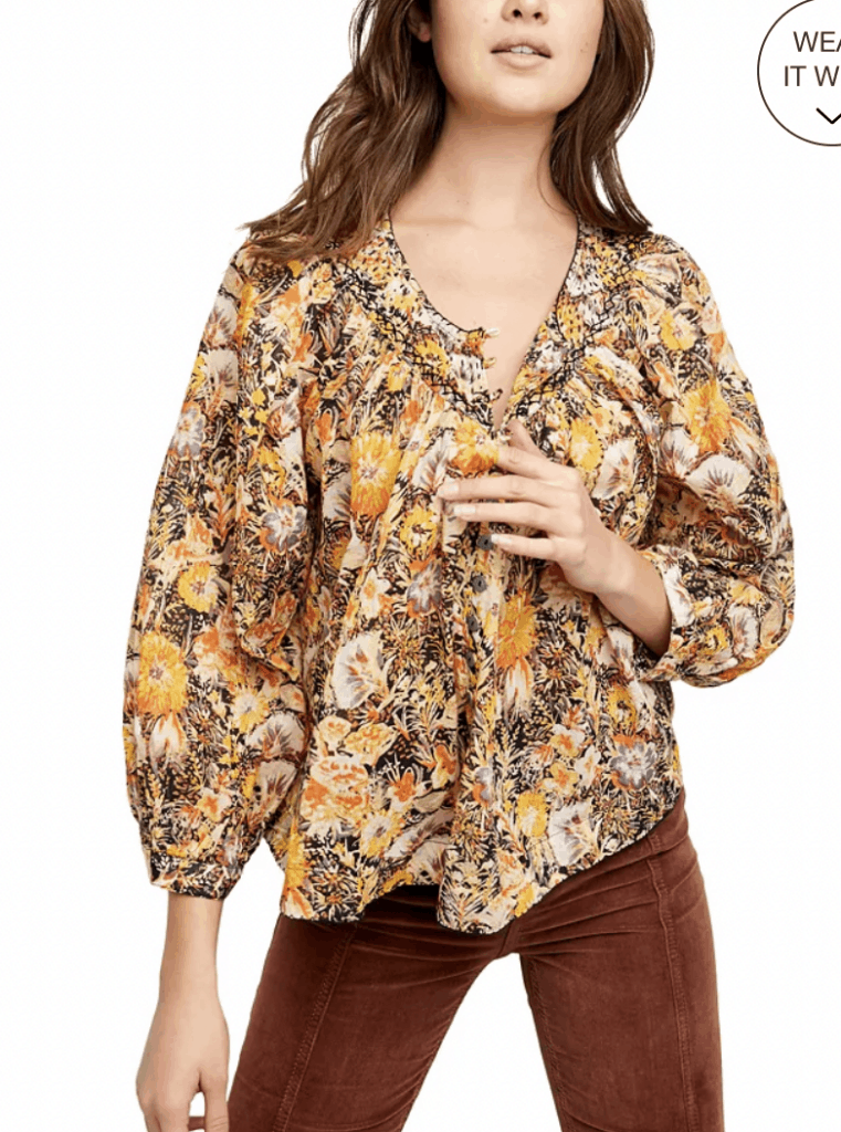 Cute Free People Blouse on sale at Macy's.