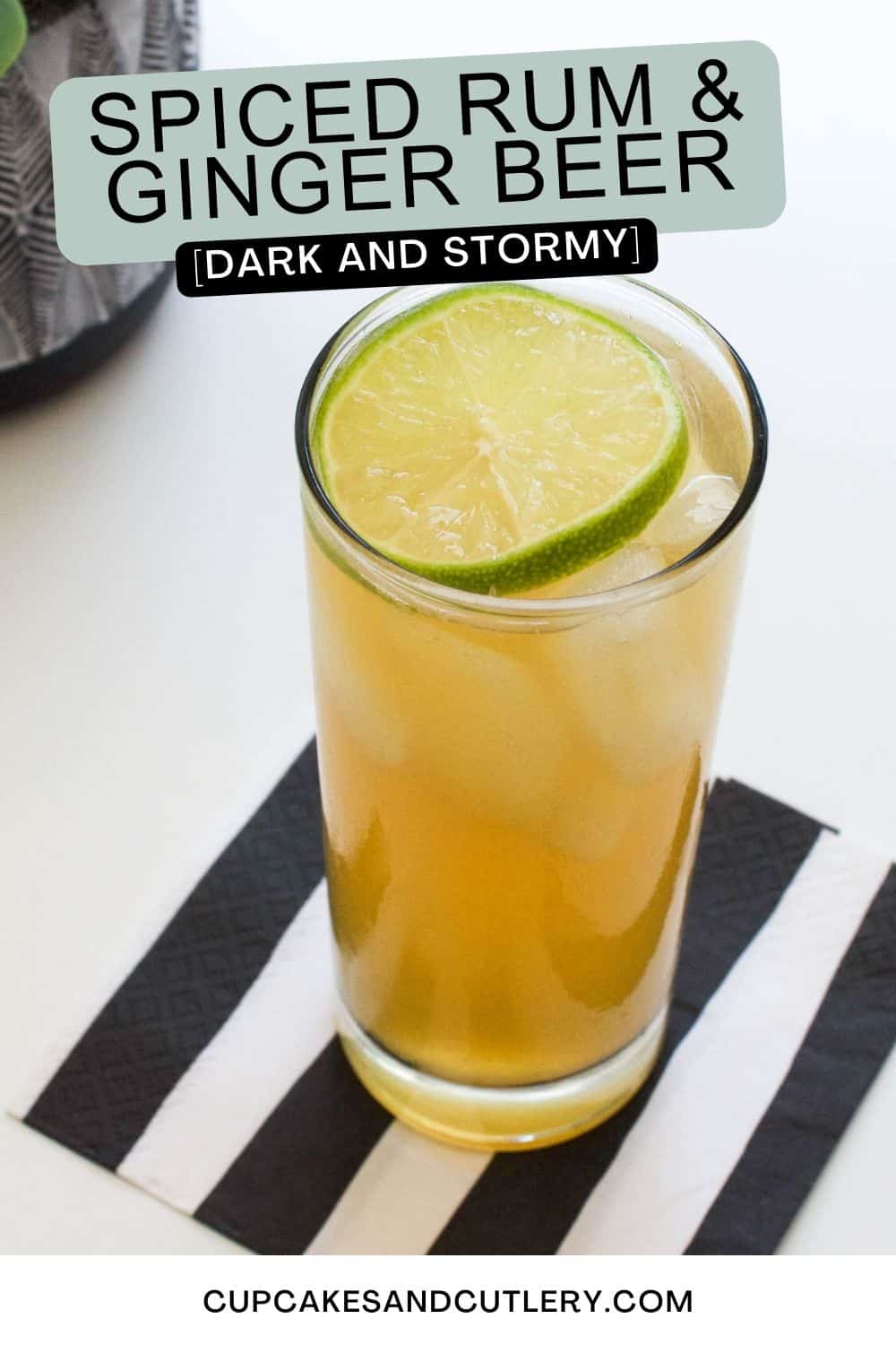 Spiced Rum and Ginger Beer [Dark and Stormy Drink Recipe] Cupcakes