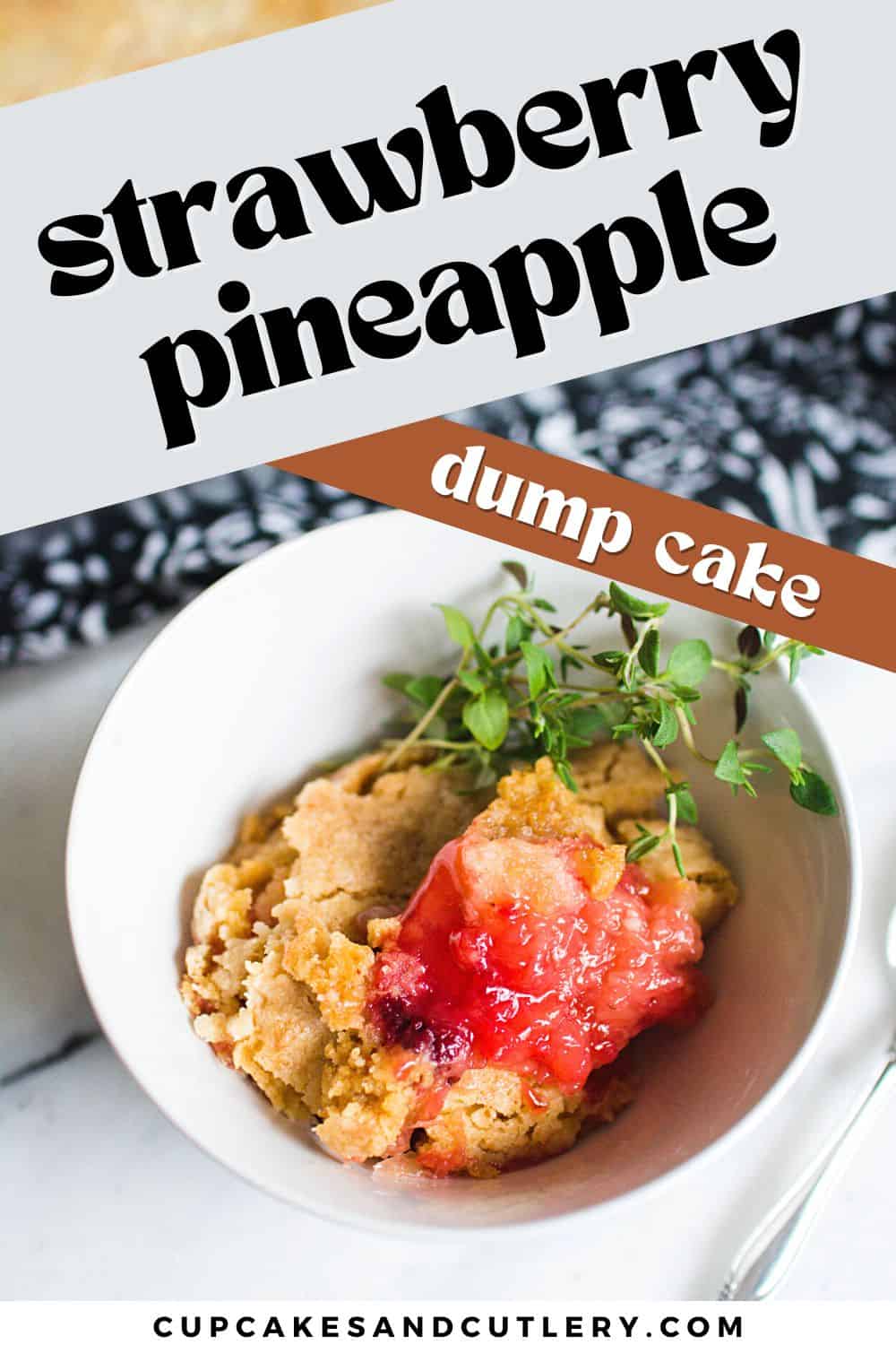 LipSmacking Strawberry Pineapple Dump Cake Cupcakes and Cutlery