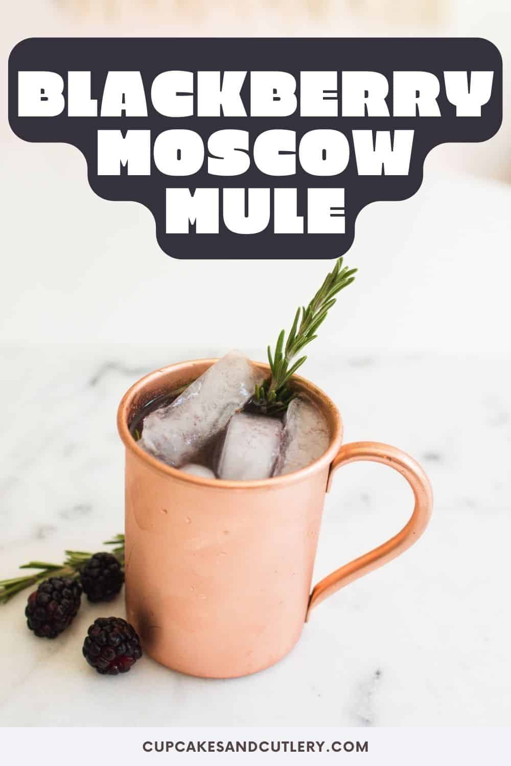 Halloween Moscow Mule with Blackberries Cupcakes and Cutlery