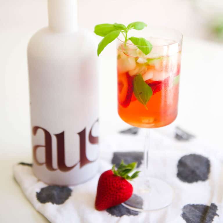 Yummy Strawberry Basil Cocktail with Haus