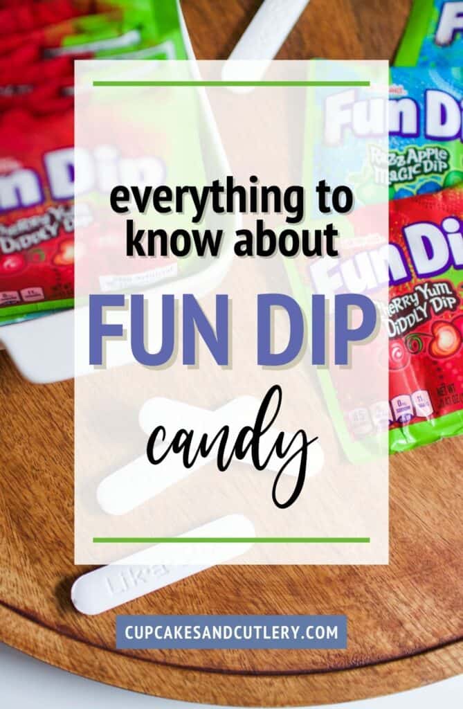 A pinterest ready image for trivia about Fun Dip candy.