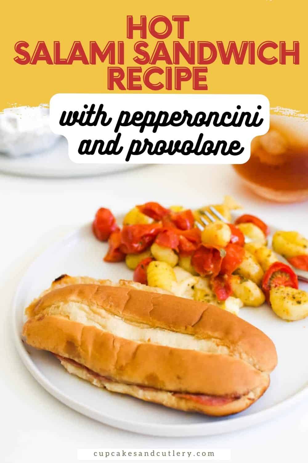 Hot Salami Sandwich Recipe with Pepperoncini and Provolone