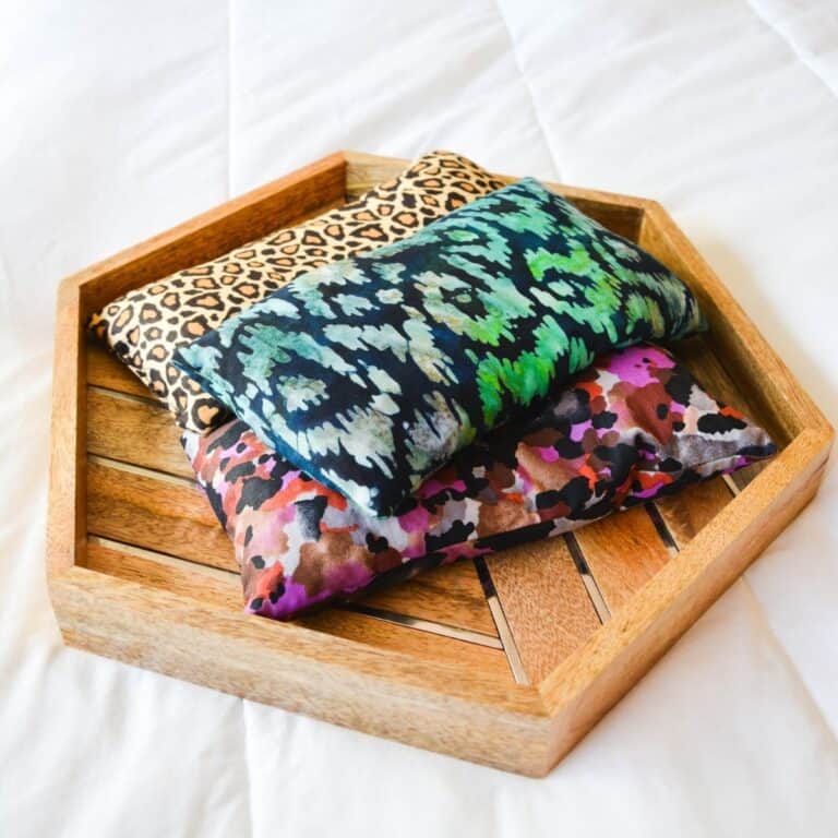 Close up image of homemade headache freezer bags.