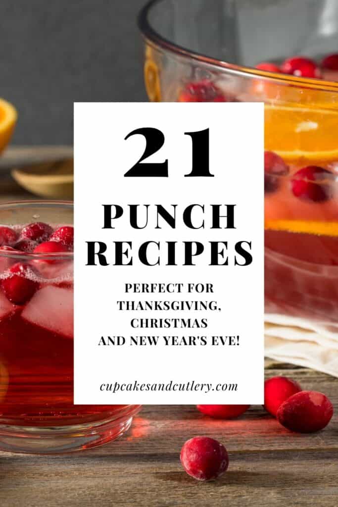 Easy Holiday Fruit Punch - With or Without Alcohol 