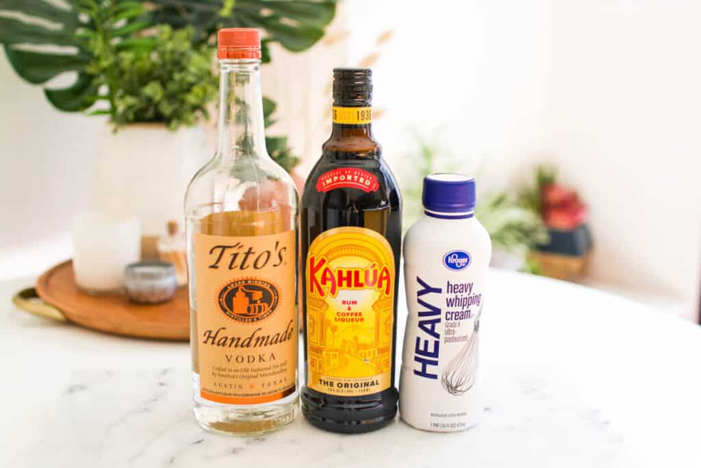 Classic Kahlua White Russian Recipe With Cream Cupcakes and Cutlery