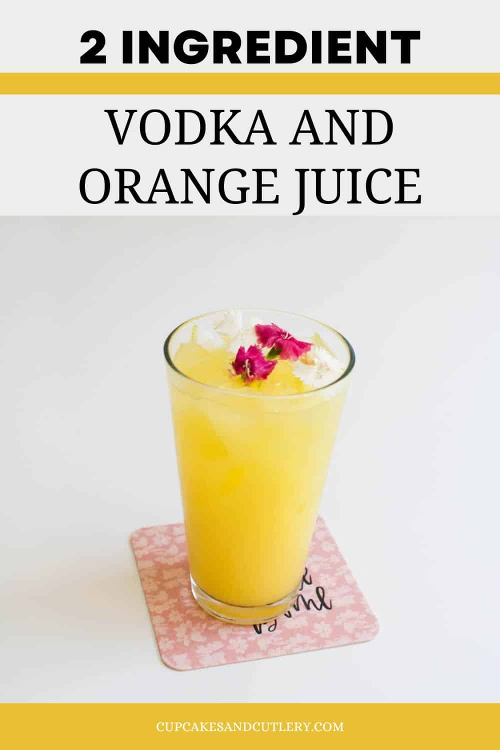 2 Ingredient Vodka and Orange Juice Cocktail Recipe Cupcakes and Cutlery
