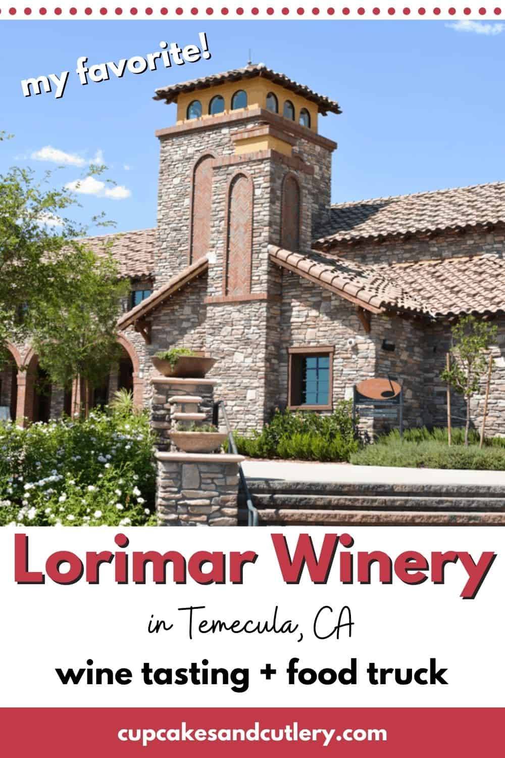 Lorimar Winery Temecula Dining and Wine Tasting Cupcakes and Cutlery