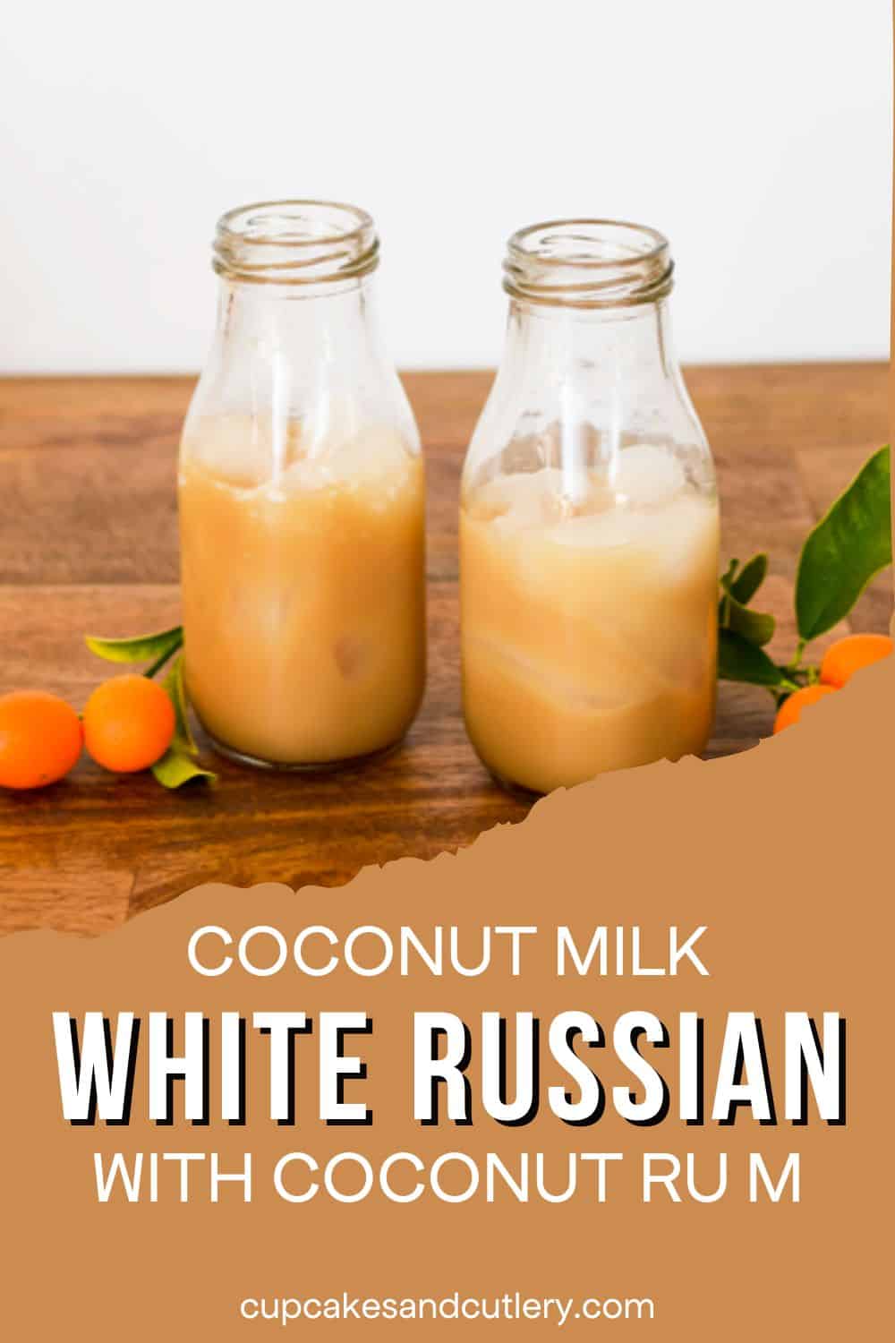 Easy Non Dairy Coconut White Russian Cocktail Recipe with Rum