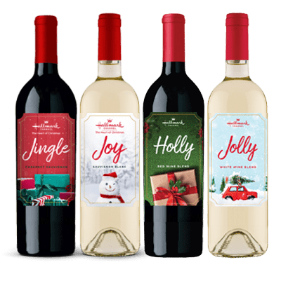 4 bottles of Hallmark Wines for the holidays.