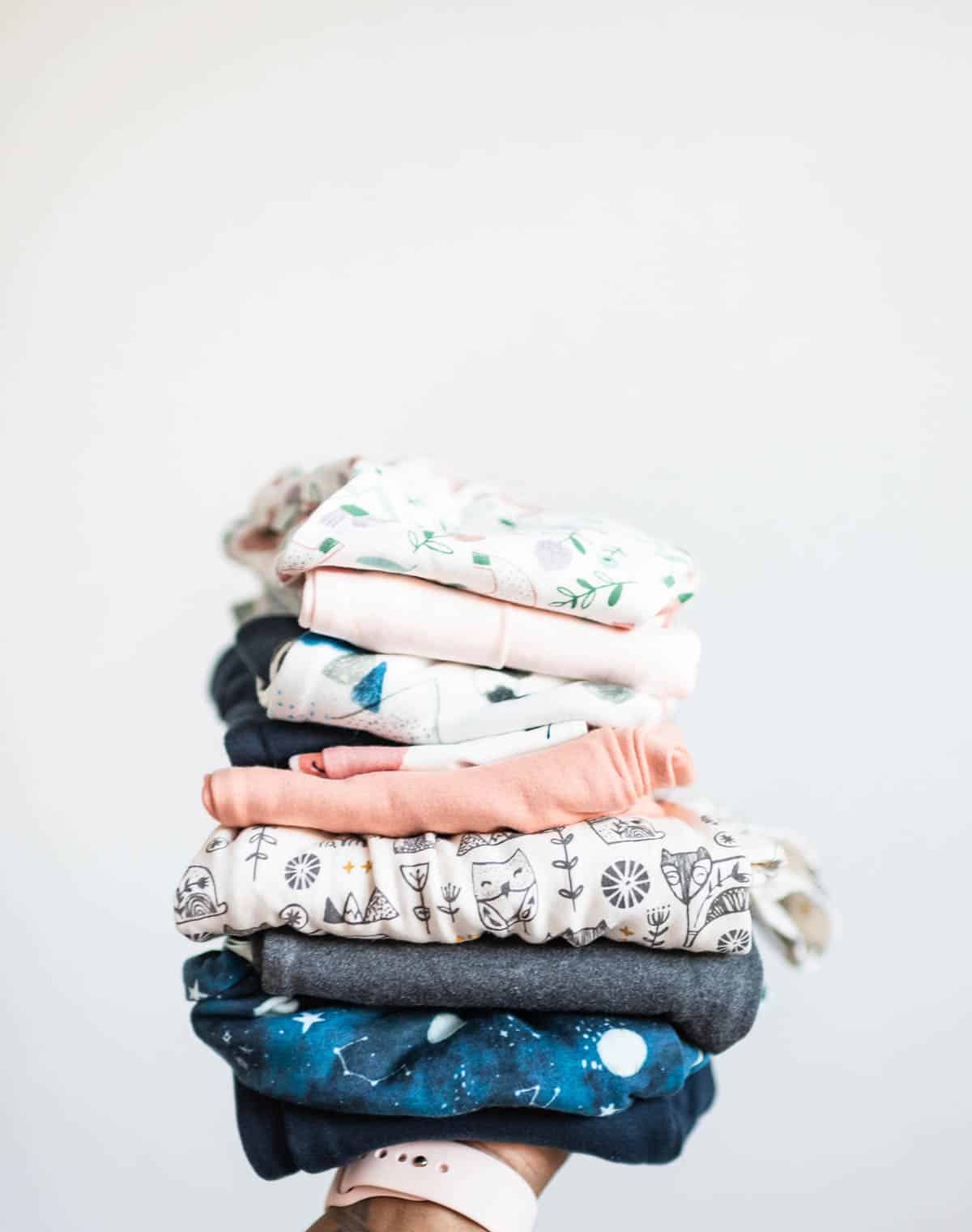 A stack of laundry.