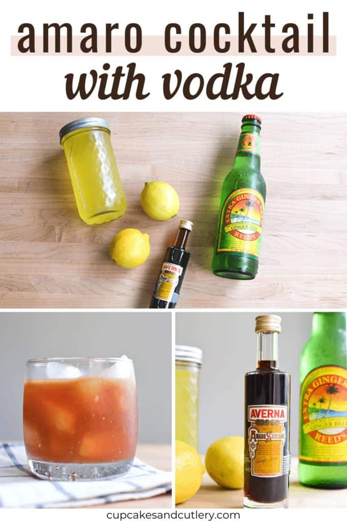 Amaro cocktail with vodka.