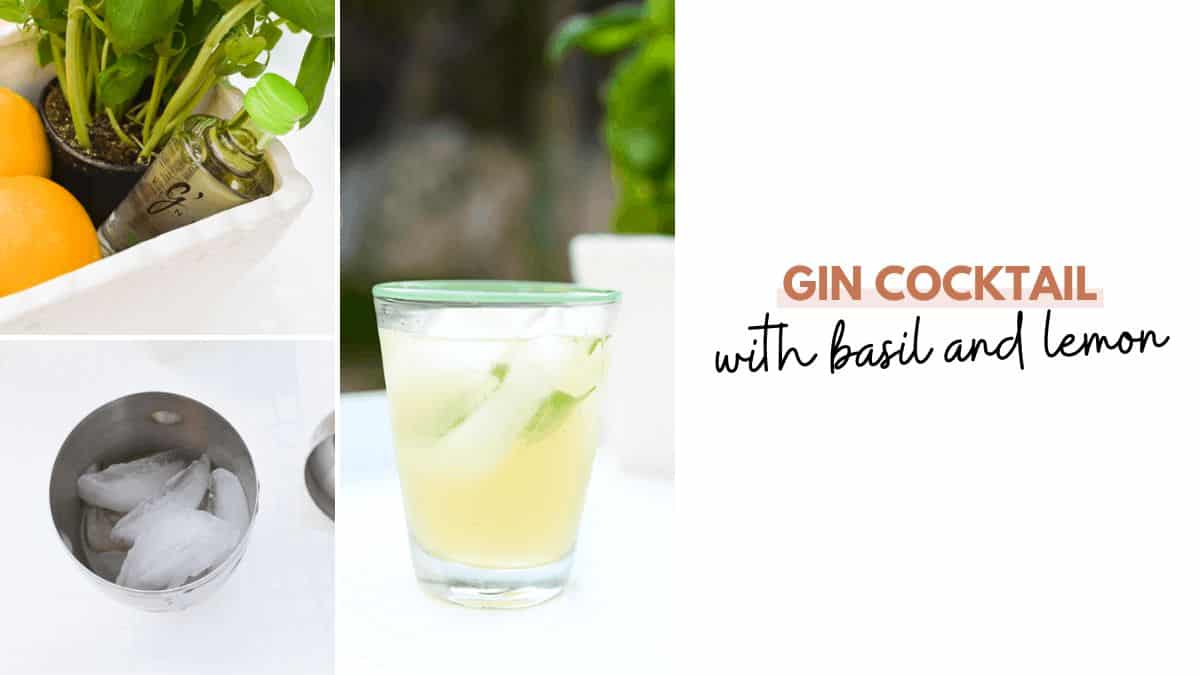 Refreshing Gin Cocktail with Basil and Lemon Recipe Cupcakes and Cutlery