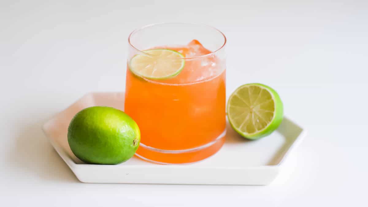 Tropical Spiced Rum Aperol Cocktail Recipe Cupcakes and Cutlery