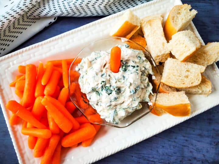 Easy Spinach Dip without Cream Cheese - Cupcakes and Cutlery