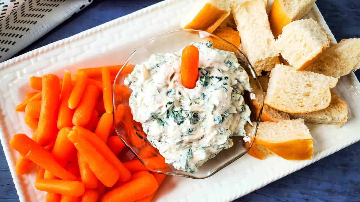 Easy Spinach Dip without Cream Cheese Cupcakes and Cutlery