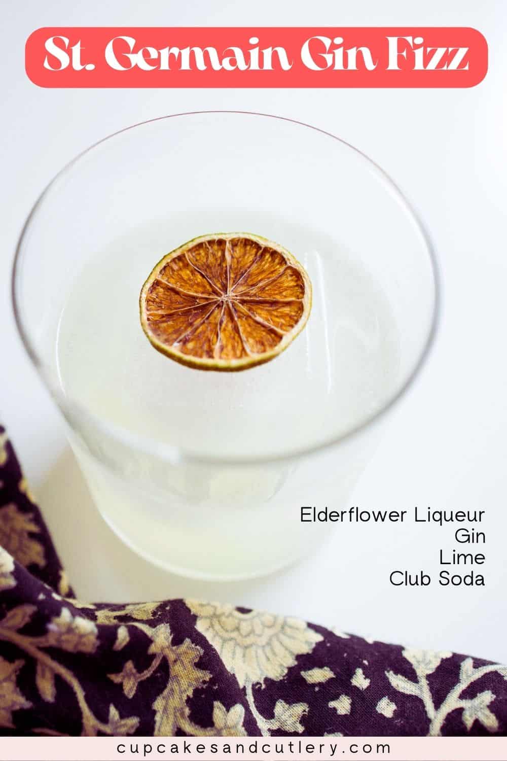 St Germain Gin Fizz Recipe Cupcakes and Cutlery