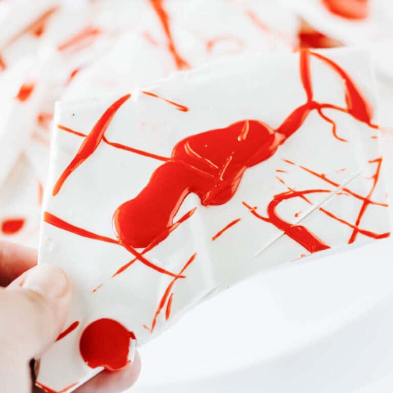 Bloody Halloween Bark Recipe with White Chocolate