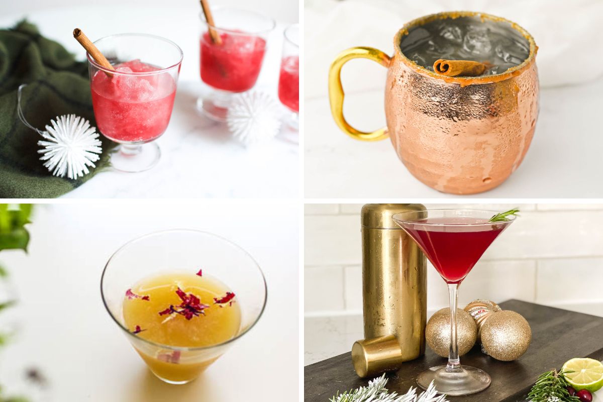 vodka recipes for winter collage 4 different vodka recipes to make for the winter time.