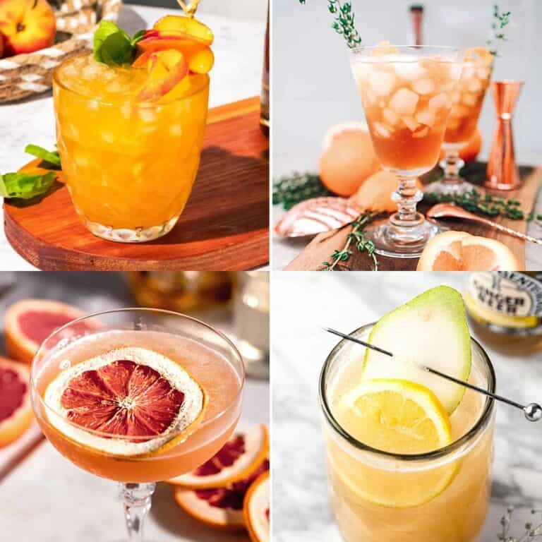 4 bourbon cocktails that are great for serving at Thanksgiving.