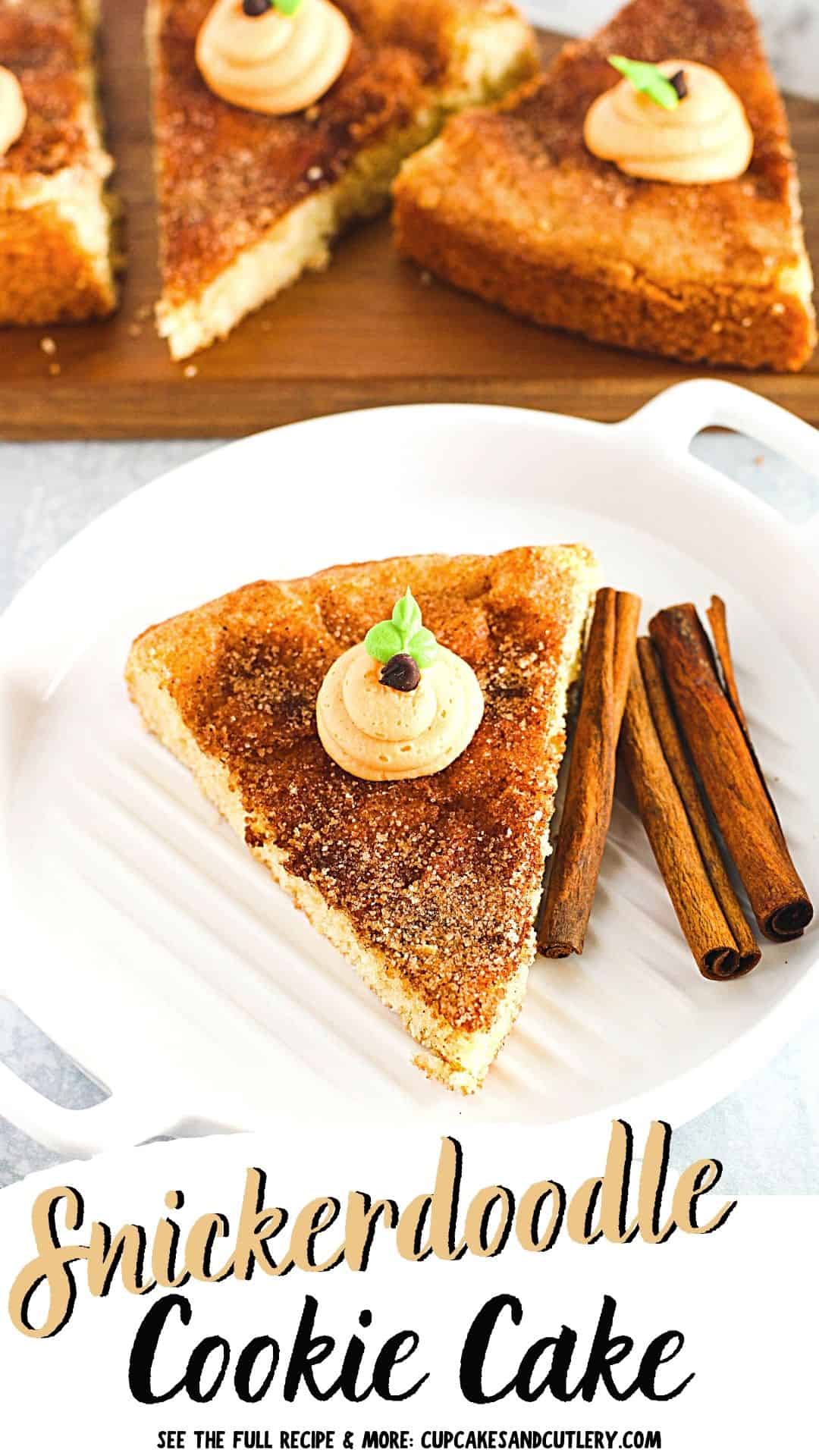 Easy Snickerdoodle Cookie Cake Recipe Cupcakes and Cutlery